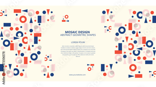 Abstract flat colorful mosaic background