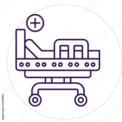 icu stretcher Vector Icon which can easily modify

