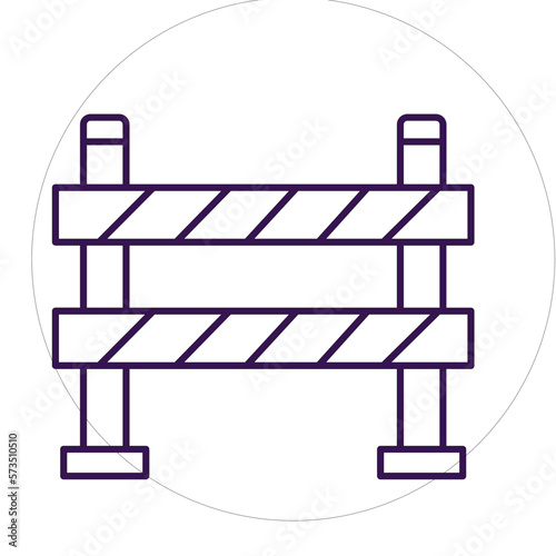 Barricade Vector Icon which can easily modify


