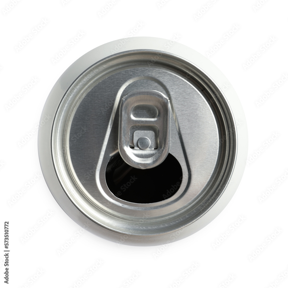 Aluminium can isolated on white, top view Aluminium can isolated on white, top view