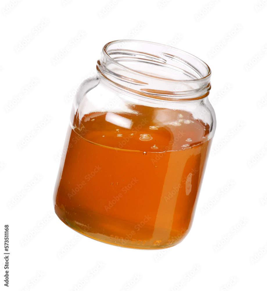 Honey jar isolated on transparent layered background. Honey jar isolated on transparent layered background.