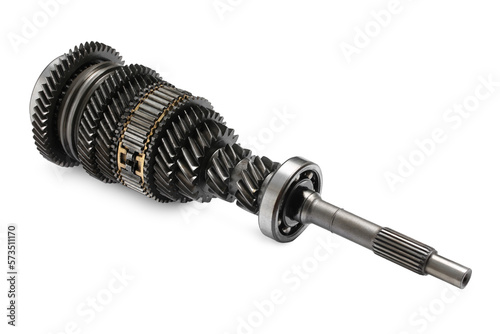 New gearbox secondary shaft on white background