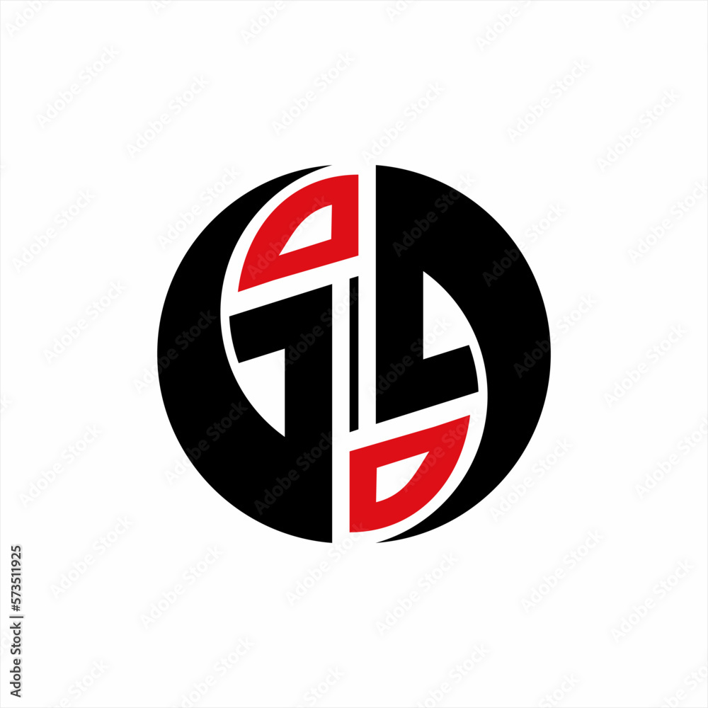 Abstract geometric G D 7 letter logo design. Abstract geometric G D 7 letter logo design.