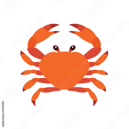 Crab emoji vector symbol sign icon illustration red