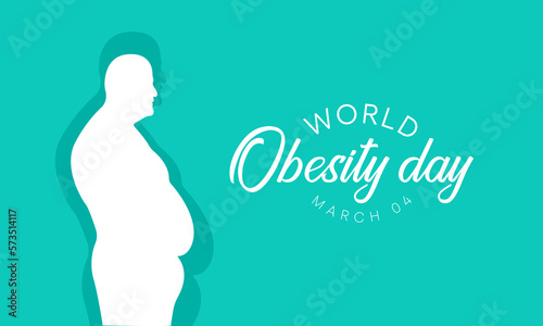 World Obesity day is observed every year on March 4, with the view of promoting practical solutions to end the global obesity crisis. Vector illustration