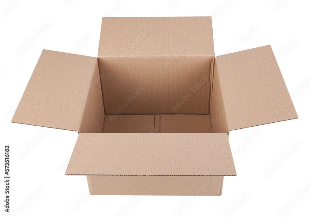 Cardboard box isolated on white background. Clipping path included. Cardboard box isolated on white background. Clipping path included.
