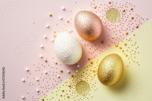 Sparkling Easter Egg Delight. Generative AI