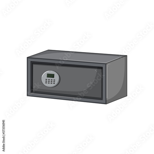 lock safe cartoon vector illustration