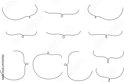 先端がクルッとしたふきだしセット