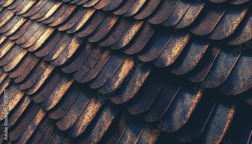 Abstract background, roof texture, tiles, generative Al.