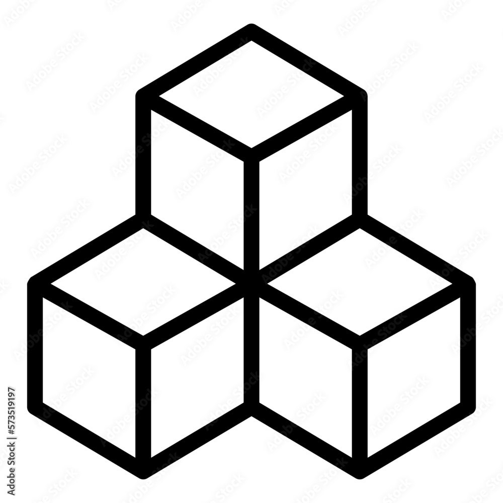 cubes line icon cubes line icon