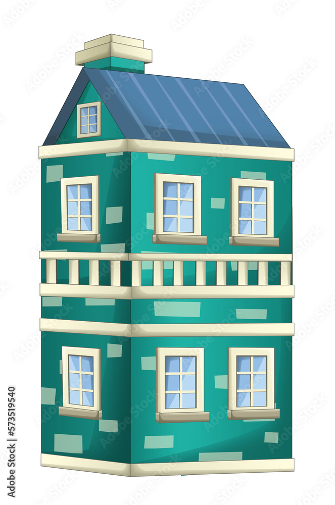 cartoon scene with urban city house building isolated illustration for children cartoon scene with urban city house building isolated illustration for children