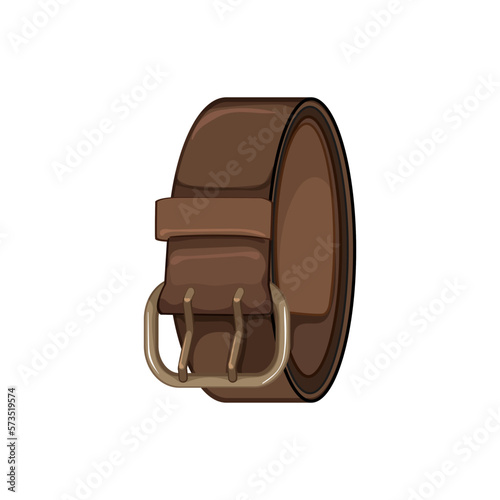 male leather belt cartoon vector illustration