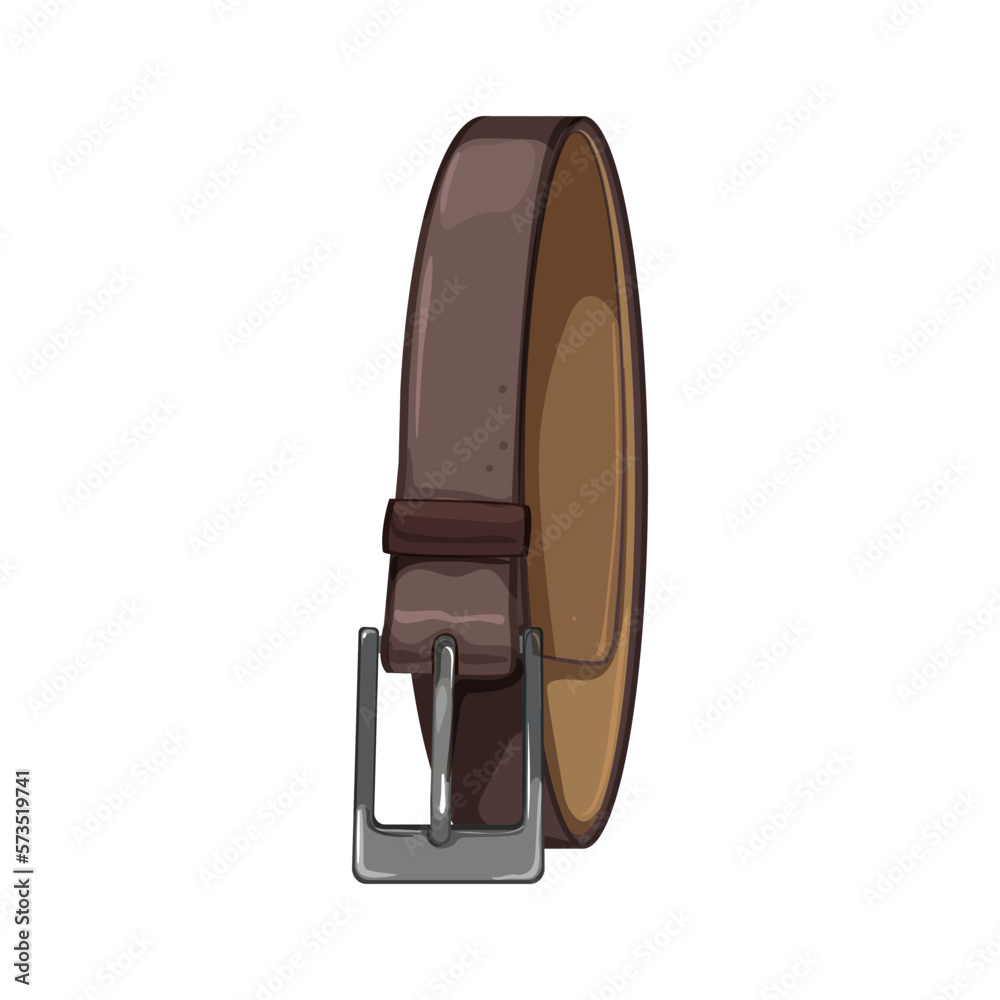 Fototapeta premium clothing leather belt cartoon vector illustration