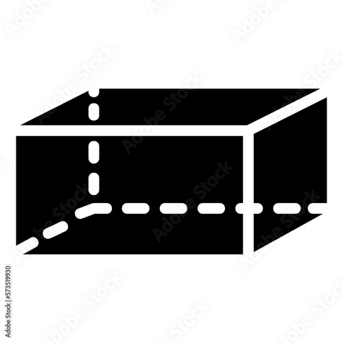 cuboid glyph icon