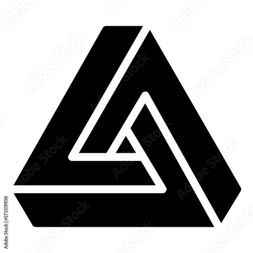 impossible triangle glyph icon