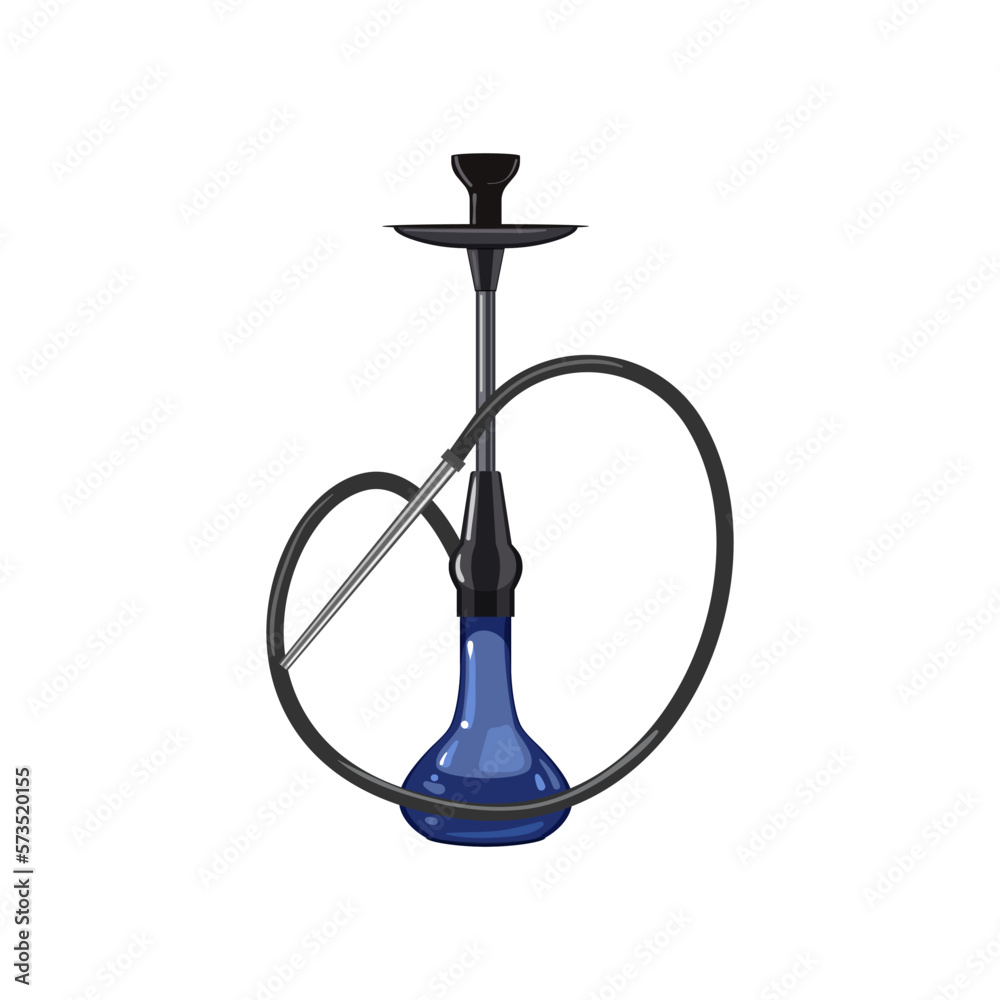 arabic hookah shisha cartoon vector illustration