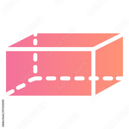 cuboid gradient icon
