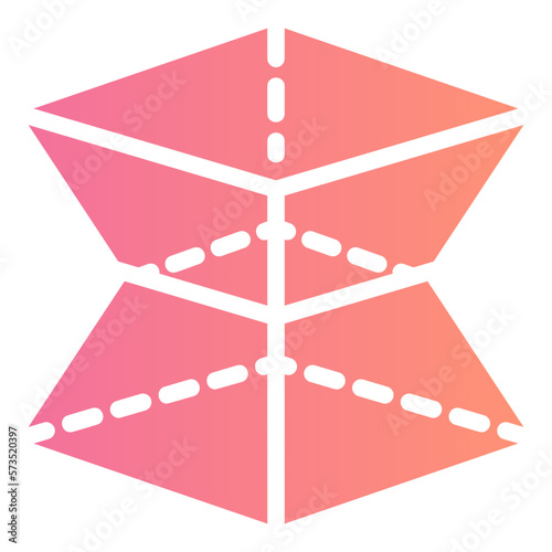 polyhedron gradient icon