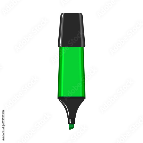 office highlighter cartoon vector illustration