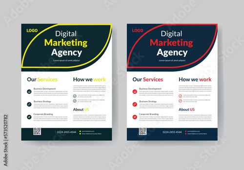  corporate business multipurpose and digital marketing agency flyer design and brochure cover page template