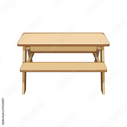 empty garden outdoor table cartoon vector illustration