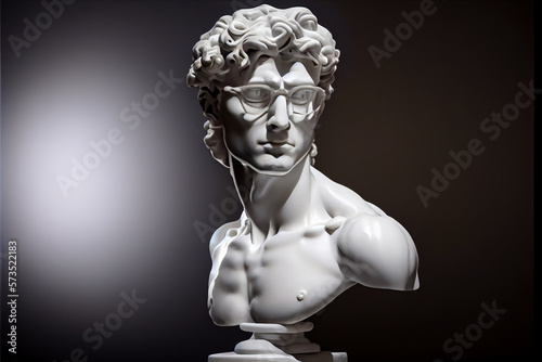 White marble statue