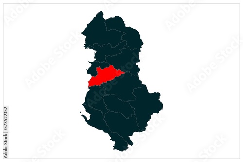 Tirane Map illustration Albania