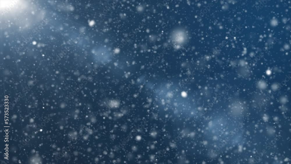 Glitter white Particles Falling On Black Background, white Bokeh And ...