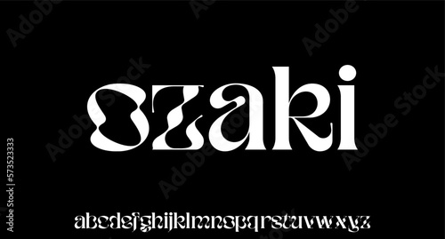 OZAKI. the luxury and elegant font glamour style 