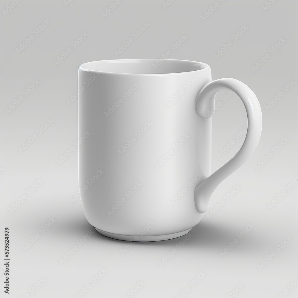Obraz premium white mug on white background 