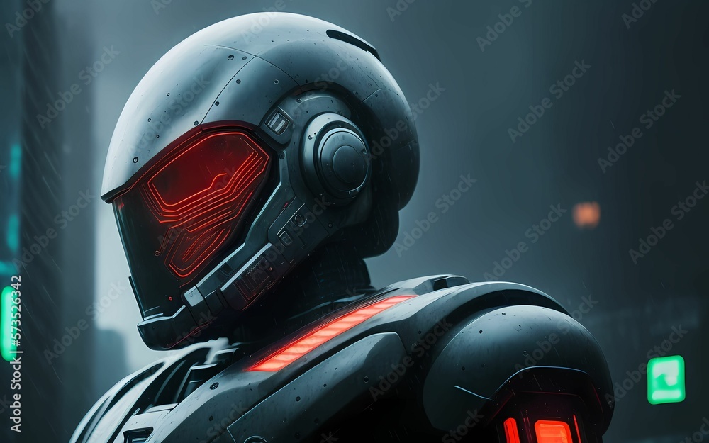 alien robot android cyborg machine futuristic in the cyberpunk city, digital art alien robot android cyborg machine futuristic in the cyberpunk city, digital art