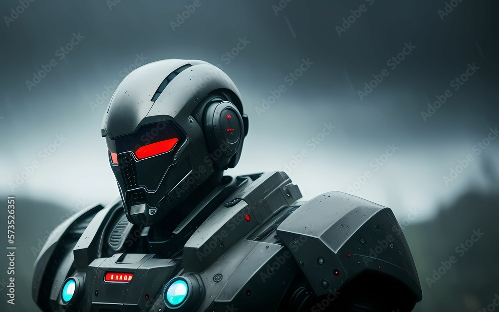 alien robot android cyborg machine futuristic in the cyberpunk city, digital art alien robot android cyborg machine futuristic in the cyberpunk city, digital art
