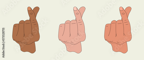 Hand hearts banner (3 hands) photo