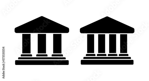 Bank icon vector illustration. Bank sign and symbol, museum, university