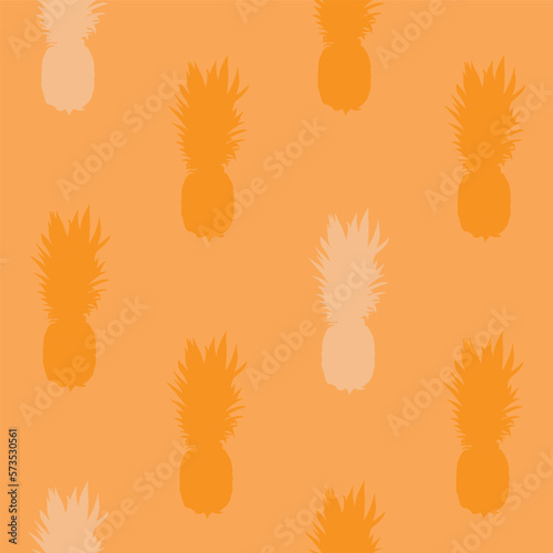 Vector juicy pineapples seamless pattern background. Perfect for fabric, scrapbooking and wallpaper projects. 