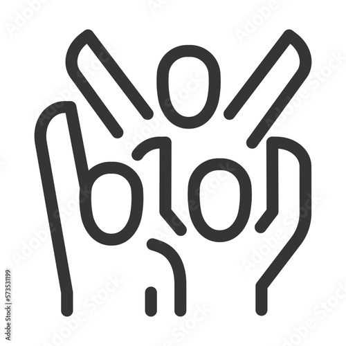 Pixel perfect, editable stroke, up scalable, line, vector bloop icon.