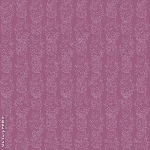 Vector purple pineapples seamless pattern background. Perfect for fabric, scrapbooking and wallpaper projects. 