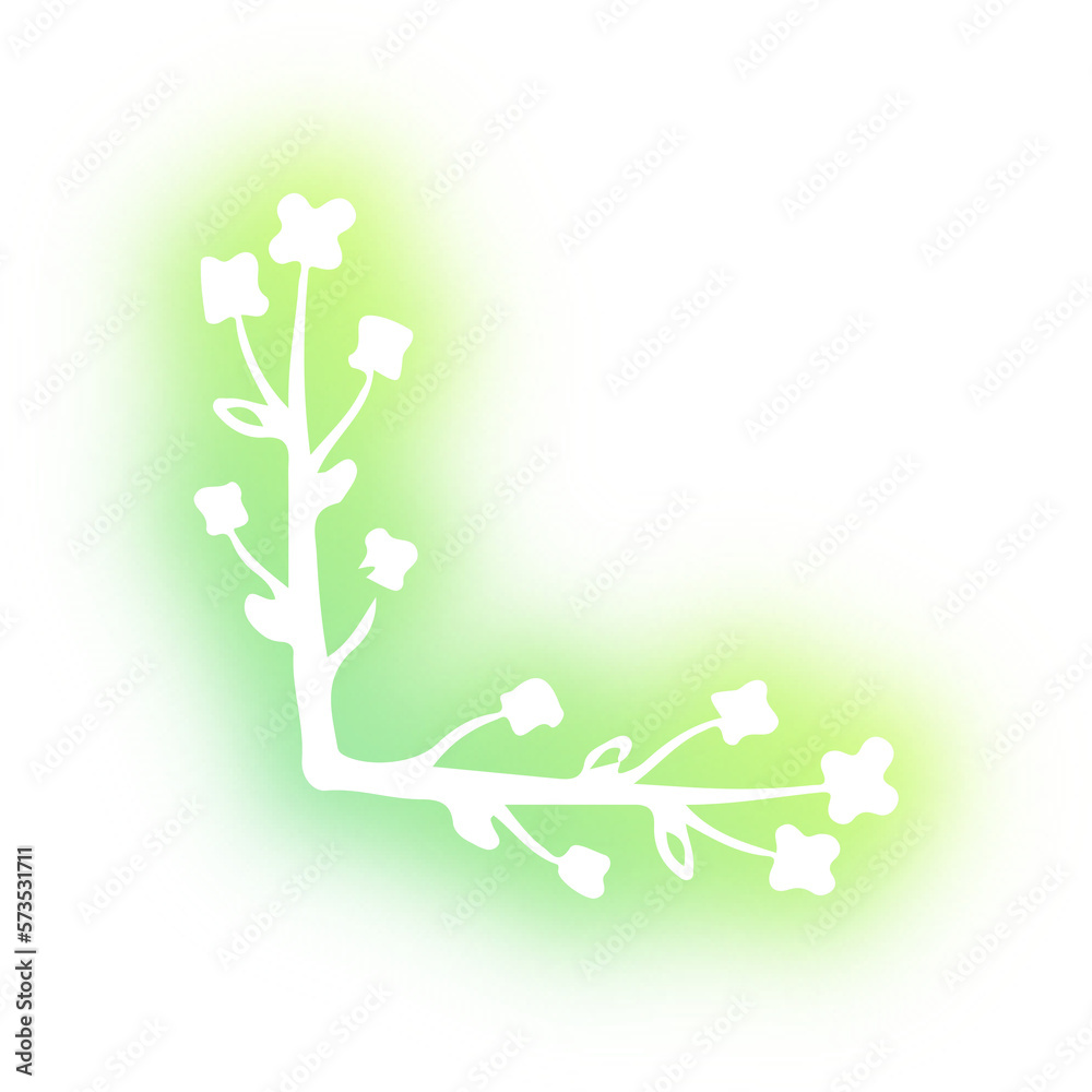 Set of wreath design neon