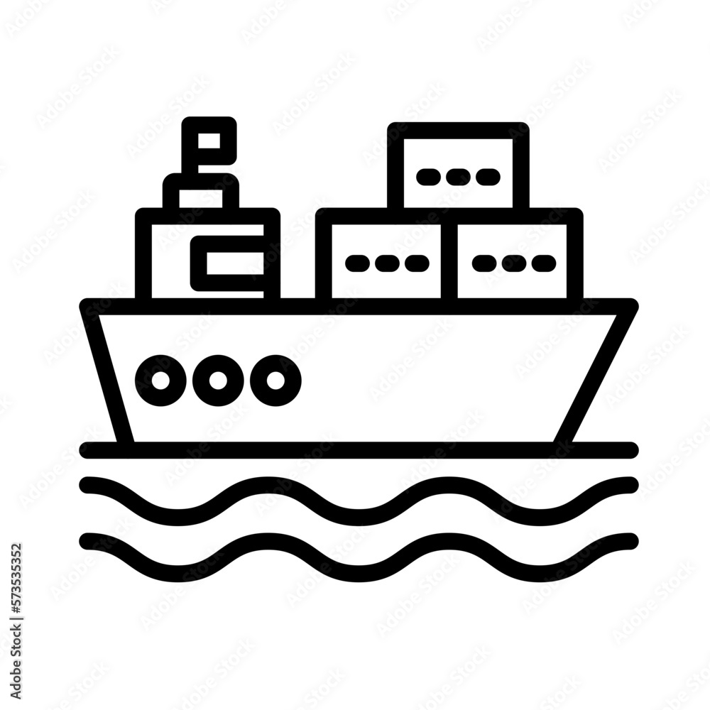 Cruise ship Vector Icon

