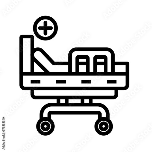 icu stretcher Vector Icon

