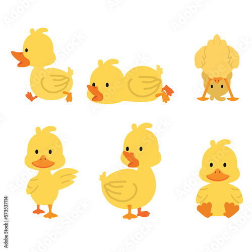 Cute yellow ducks collcetion set