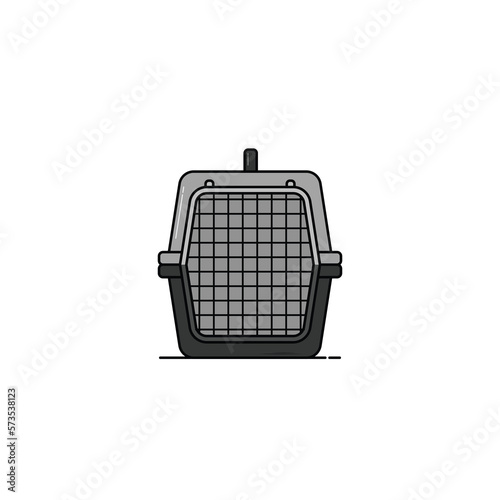 Cat transporter cage isolated vector graphics