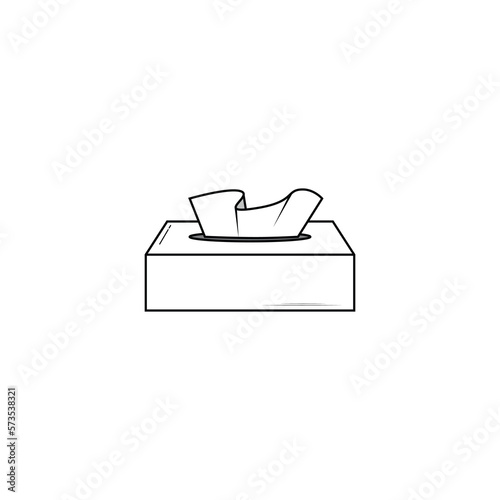 Tissue box icon isolated vector graphics