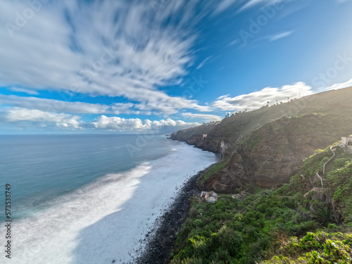 Wild Waves and Cliffs: A Long Exposure of Tenerife's rugged Coastline