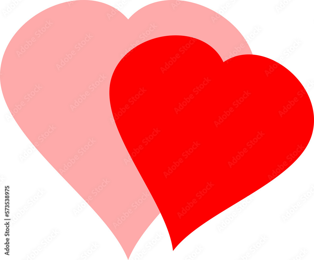 Red pink cute love mini double heart drawing doodle icon PNG Red pink cute love mini double heart drawing doodle icon PNG