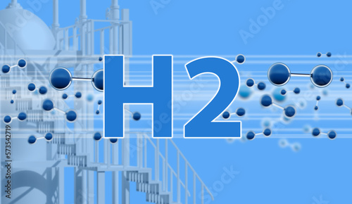 H2 logo. Hydrogen energy. H...