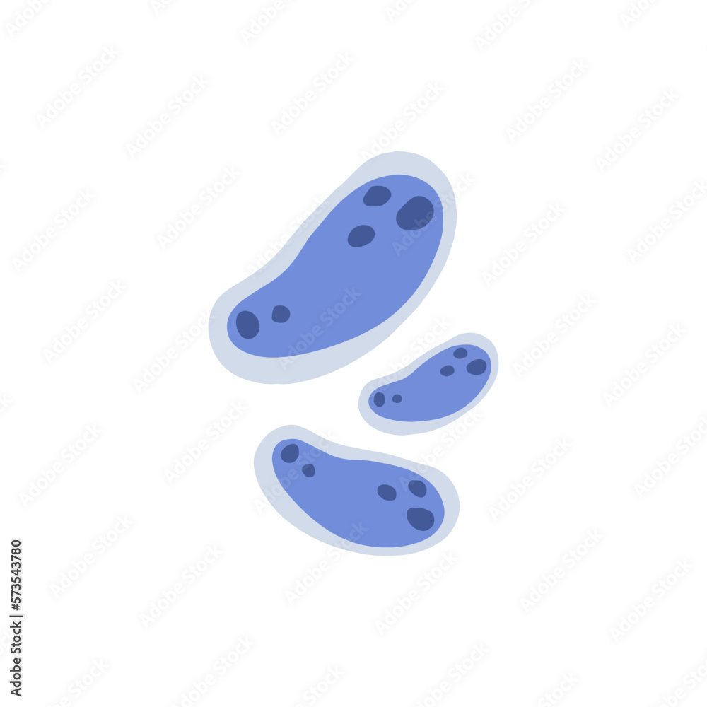 Cute Microorganism isolated on white background. Infectious germ, protist, microbe. Disease causing bacteria, viruses. Bright colored cartoon kids vector illustration. Cute Microorganism isolated on white background. Infectious germ, protist, microbe. Disease causing bacteria, viruses. Bright colored cartoon kids vector illustration.