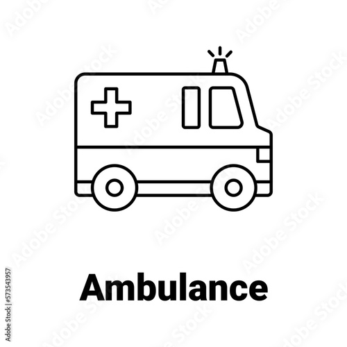 Ambulance Vector Icon

