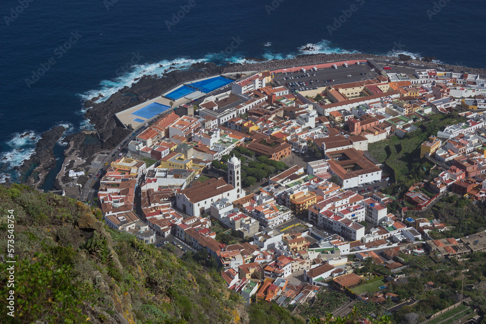 Fototapeta premium view of the municipality of Garachico.